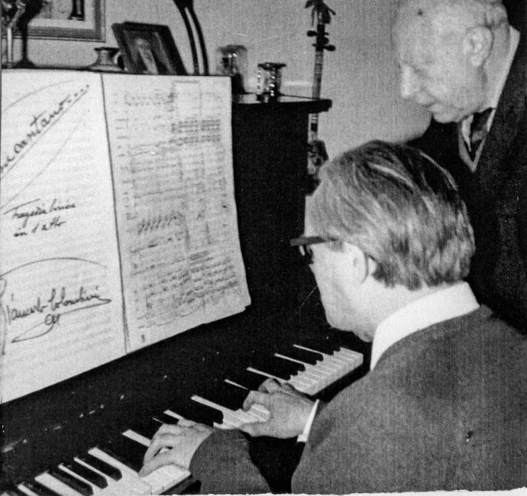 Il M.° Colombini con Emidio Mucci (1972)