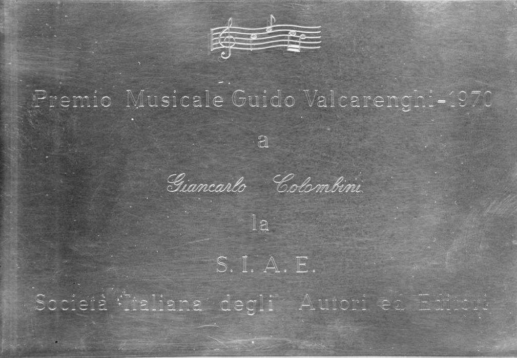Targa Premio Musicale Guido Valcarenghi