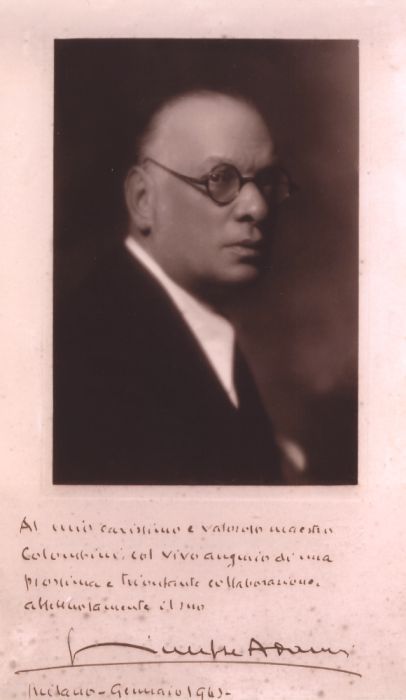 Dedica di Giuseppe Adami - Autore del libretto di Turandot (1943)